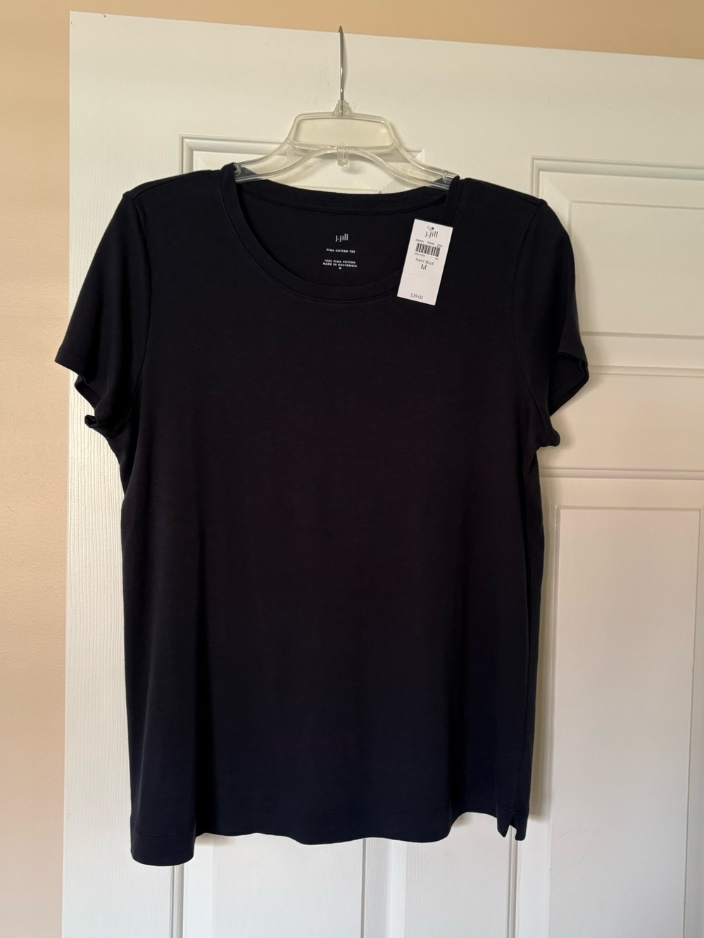 J. Jill Navy Blue Pima Cotton Tee